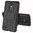 Dual Layer Rugged Tough Case & Stand for LG K9 - Black